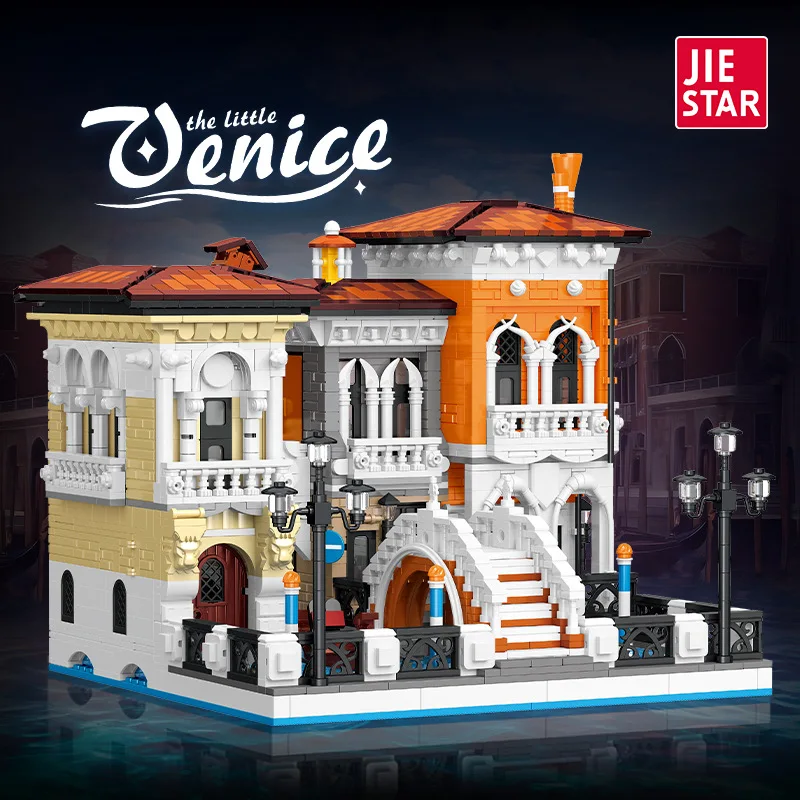 

Venice Architecture Compatible Large Street Scene Model Educational Building Blocks Toy for Children And Lego Fans NO.57025