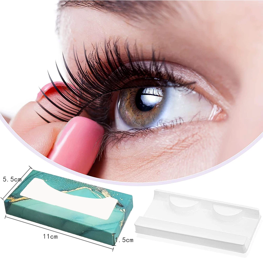 50pcs Eyelash Packaging Box Wholesale Lashes Boxes Empty Eyelash Package Case 8-25mm Lashes Rectangle Box Support Custom Logo