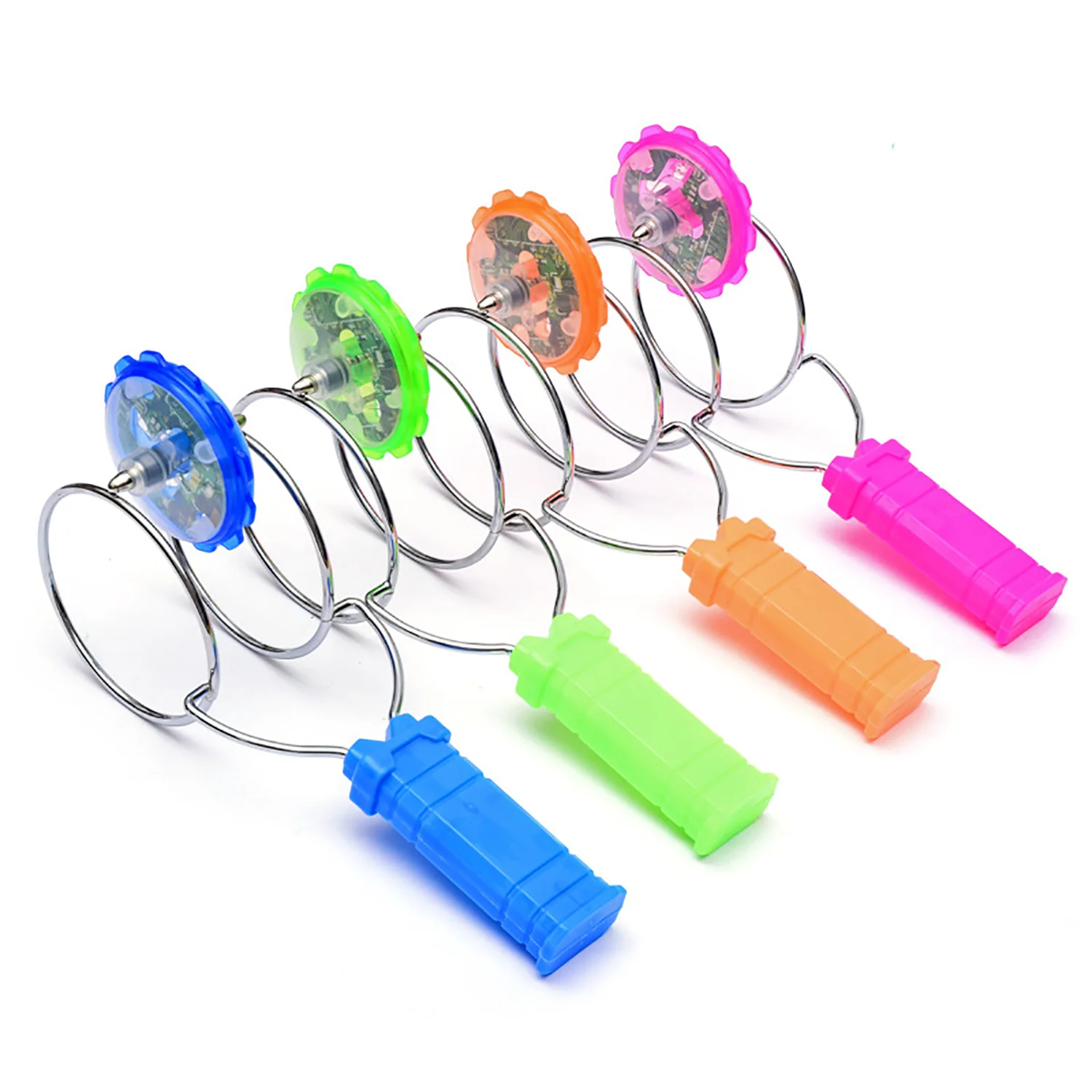 

Luminous Rotating Gyroscope Magic Flying Yoyo Magnetic Hand Shake Colorful Magnetic Flash Toy (Color Random)