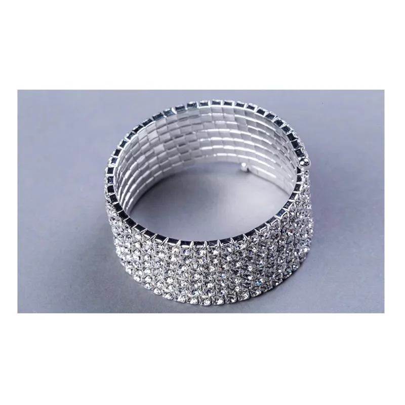 Accesorios personalizados para danza del vientre, anillos para el brazo, pulsera con apertura de rendimiento, accesorios de diamantes de agua con incrustaciones