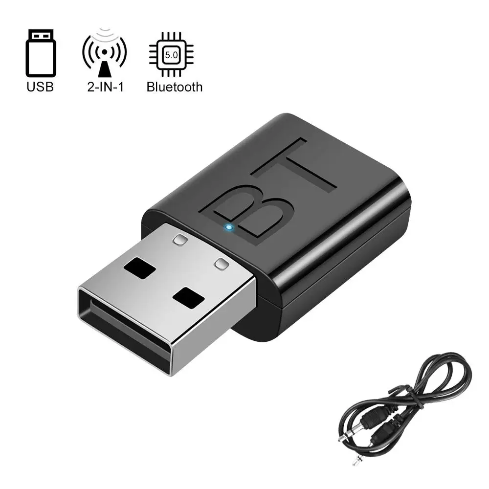 Usb Bluetooth 5.0 Transmitter Receiver Adapter Stereo Rca Usb 3.5mm Aux Hifi Audio For Tv Pc Headphones