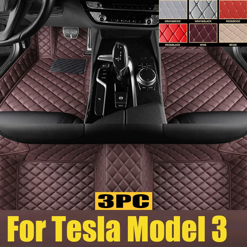 

For Tesla Model 3 Highland 2024 Floor Mats LHD RHD Protective Pads Waterproof TPE Front and Rear Trunk Mat Car Liners Interior