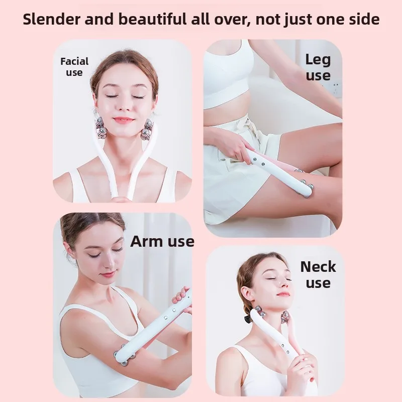 Roller Face Sculpting Device voor V-vormige gezichtsmassage EMS Microstroom Dual Chin Beauty Instrument voor thuisgebruik