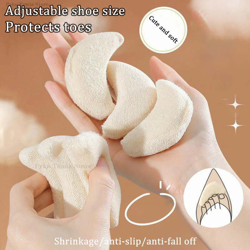 Soft Toe Plug Women High Heel Pain Relief Insert Shoe Palm Cushion Toe Front Filler Sponge Forefoot Pad Adjustable Sizes Insoles