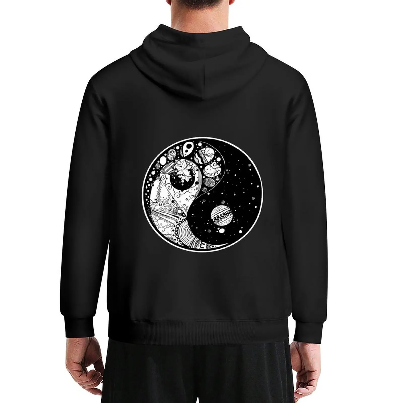 

Abstract Ying Yang Hoodie men clothing korean autumn clothes anime clothing autumn new products hoodies for men
