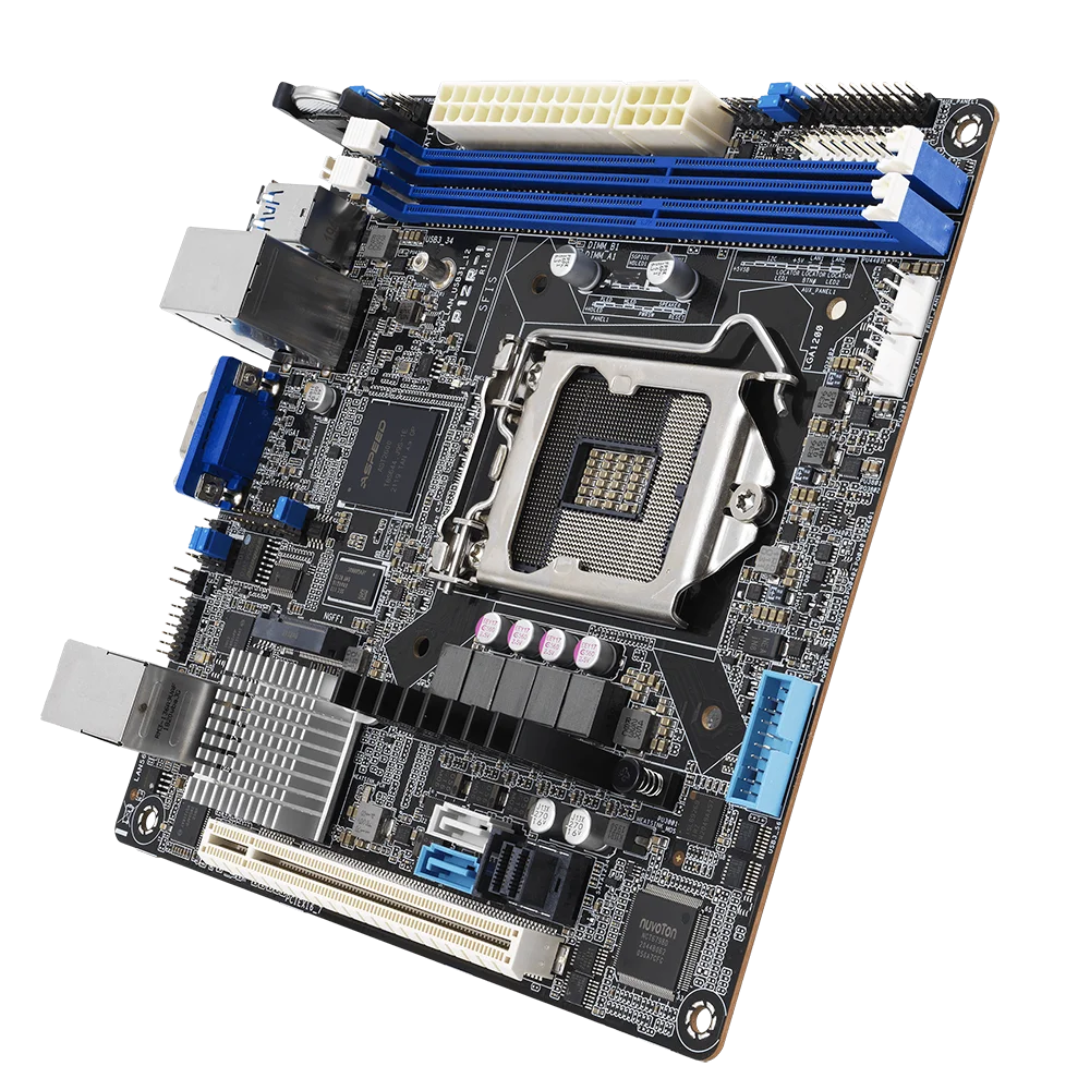 P12R-I For Asus E-2300 LGA 1200 Mini ITX Alternative Models:P11C-I/NGFF2280 Workstation Motherboard