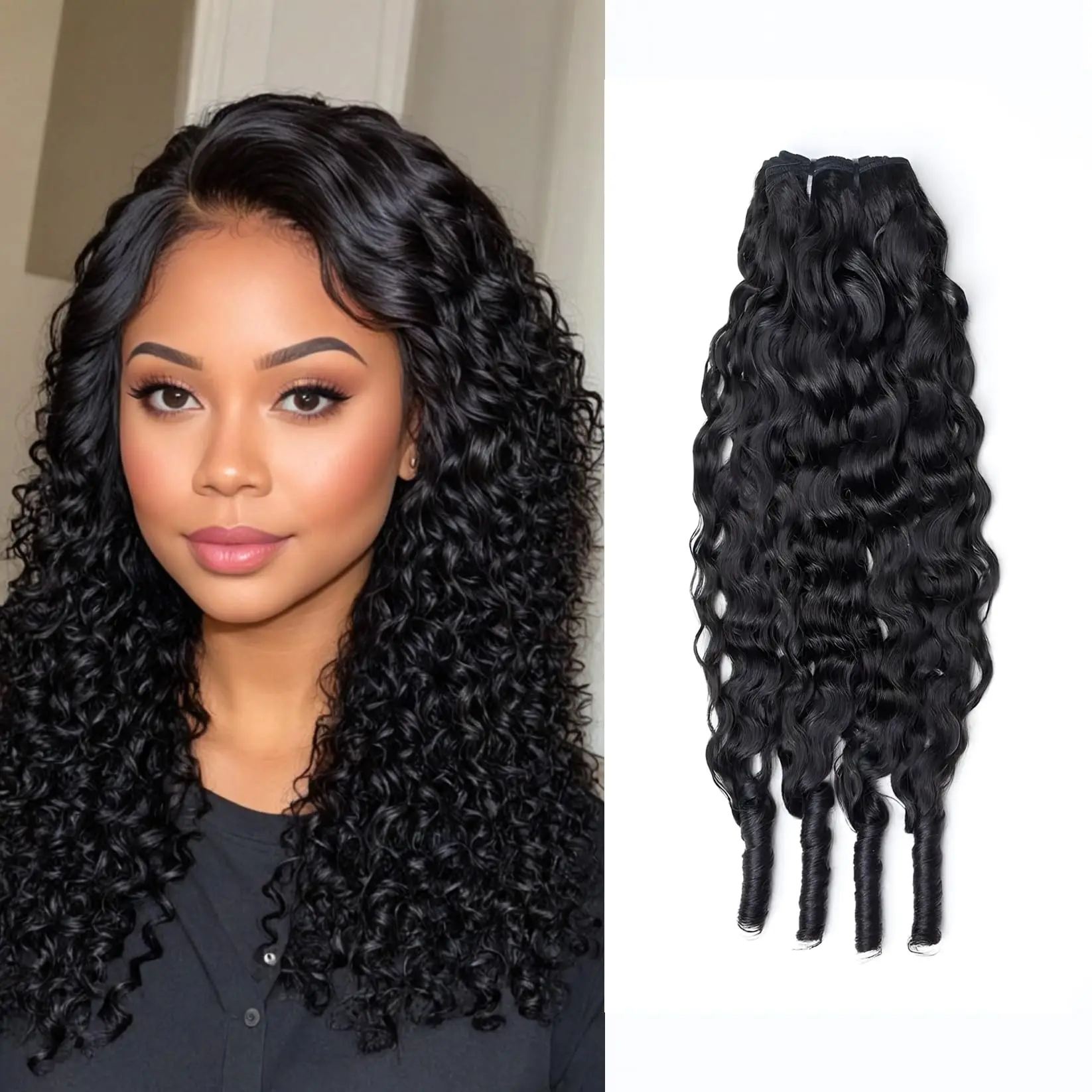 

Пучки бирманских вьющихся человеческих волос, пучки человеческих волос с волной воды, 16А, необработанные пучки натуральных необработанных волос, предложения человеческих волос