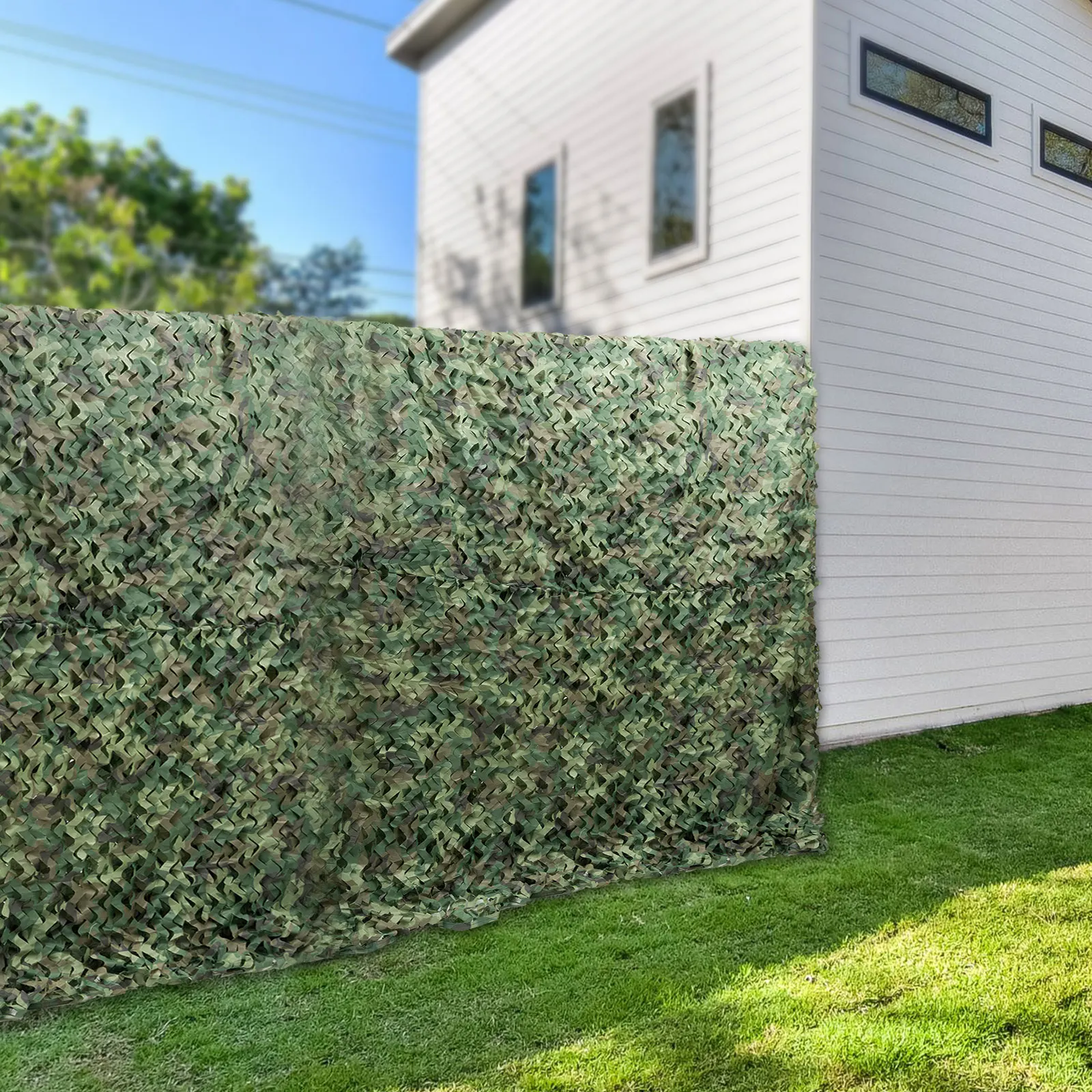 التمويه صافي 8x8 متر 210D أكسفورد البوليستر الغابات مقاوم للماء طوي الصيد التخييم العسكرية كامو في الهواء الطلق صافي #5