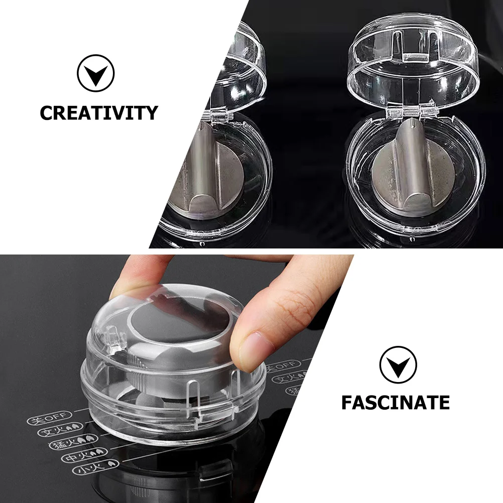 12 個のストーブノブカバー子供の安全のための耐熱性 PP 素材ユニバーサルフィットキッチン安全ガード事故を防止