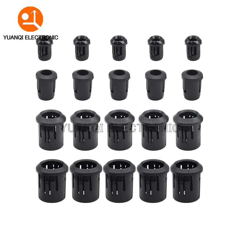 10pcs Black Plastic Lamp Bases 3mm/5mm/8mm/10mm LED Diode Holder Black Clip Bezel Socket Mount DIY Light Emitting Diode