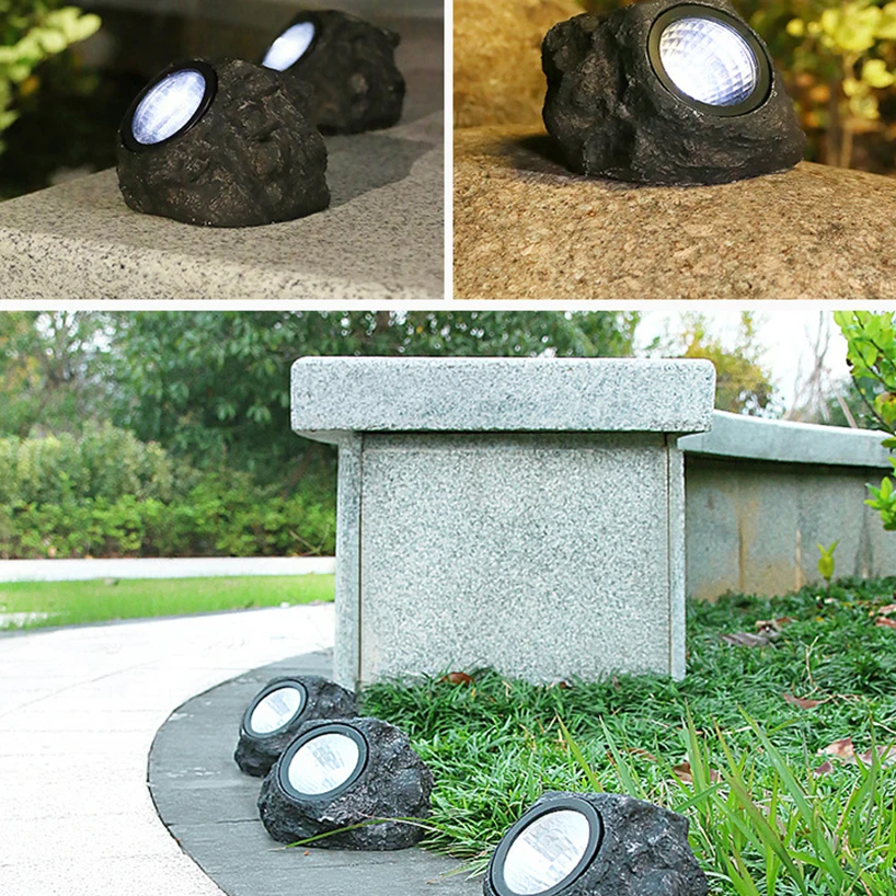 Courtyard Landscape Spotlight Outdoor Lighting Courtyard Imitation Stone Landscape Lamp Waterproof Resin Rock Stone Solar Lamp