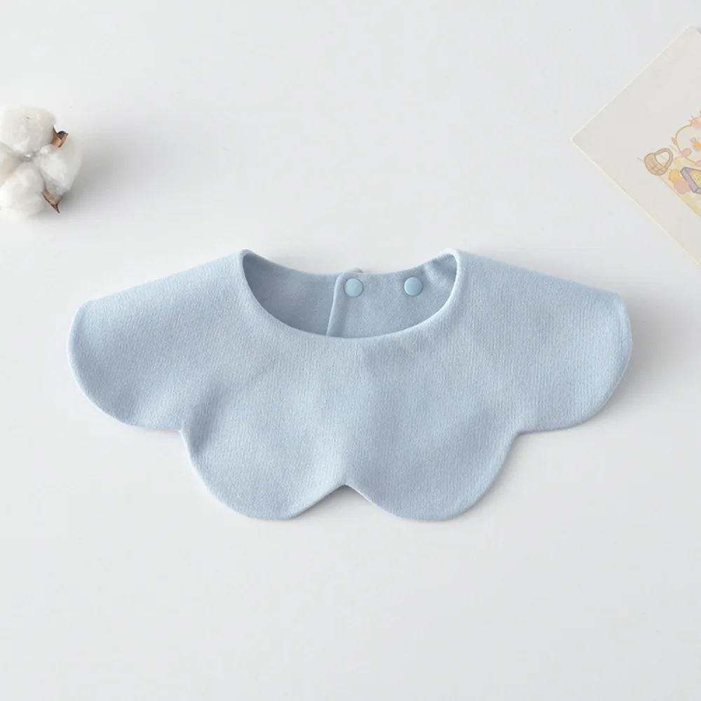 

Fashionable Solid Baby Feeding Bib Soft Pure Cotton Drool Bib Lightweight Dirt-resistant Saliva Towel