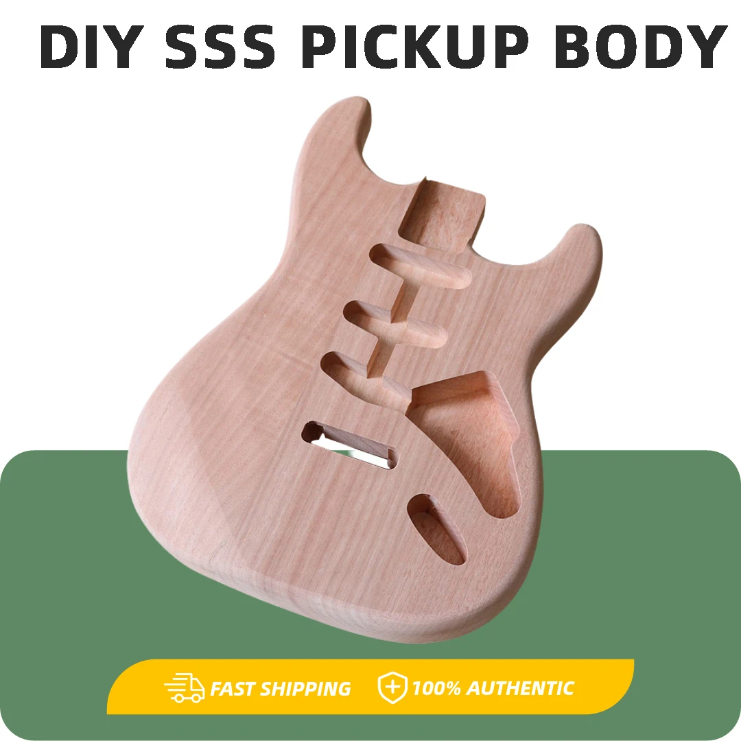 

DIY SSS PickupsElectric Guitar, Body Log Color, Assembly, Modification Parts, Mahogany for ST Models