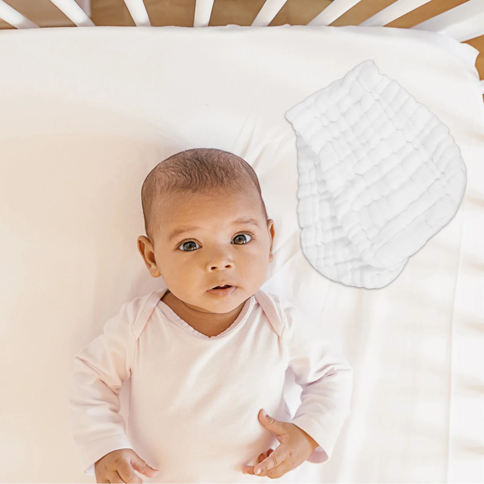 Couches en gaze de coton pur, couches en tissu, serviettes pour bébé, coussinets pour nourrissons, petites doublures blanches réutilisables pour nouveau-né