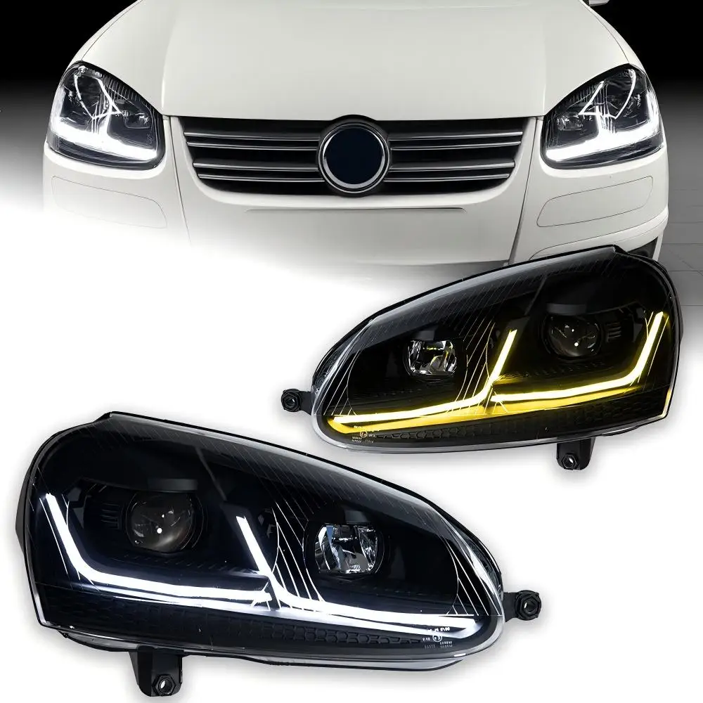 

For VW Golf 5 Headlights 2003-2011 DRL LED Upgrade Turn Signal Head Lamp Modified Assembly Signal Auto Accessories