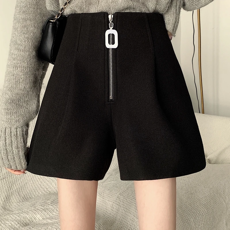 

Брюки трапециевидной формы с высокой талией, женские осенне-зимние свободные шерстяные брюки с широкими штанинами, повседневные брюки для поездок на работу, корейская мода