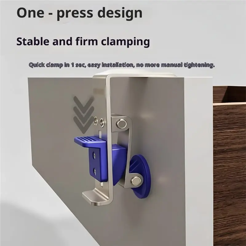 TKOH-Quick Press Drawer Install Artifact Panel Holder Clip, Auxiliary Tool Drawer Clip & Surface Hardware Accessories