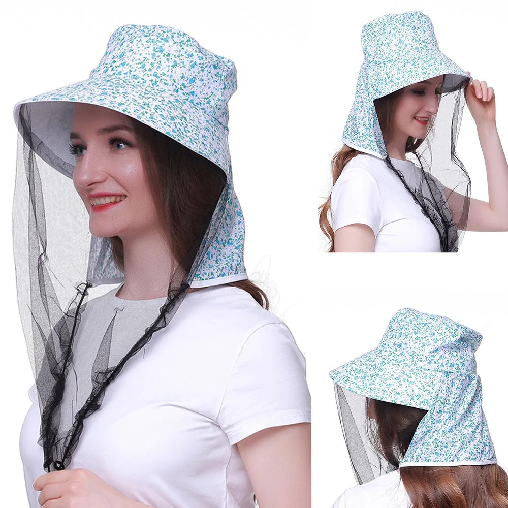 

Breathable Head Face Mask Hat Casual Anti-mosquito Cover Fisherman's Hat Net Mesh Mesh Covers Mosquito Net Cap Outdoor