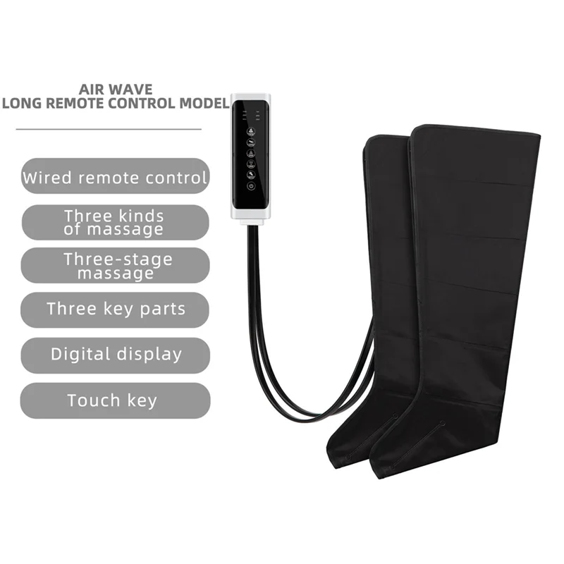 Electric Air Pressure Leg Massager Kneading Squeeze Deep Relaxation Calf Foot With Remote Control US Plug