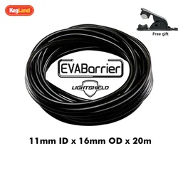 Kegland 20m/roll EVABarrier tube(11mm ID X 16mm OD)Black LightShield Tube Multi-function EVA Pipe Homebrew