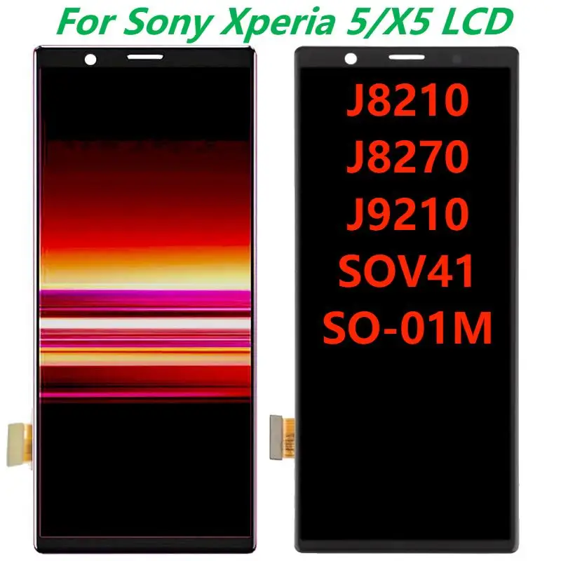 Ensemble écran tactile LCD de remplacement, 6.1 pouces, avec châssis, pour Sony Xperia 5, X5 J8210 J8270 J9210, original