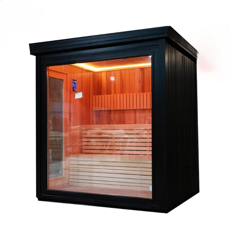 Bestseller Outdoor Traditionelle Sauna Nass- und Trockendampfsauna Ferninfrarotsauna Elektrische Heizung 6 kW Havia