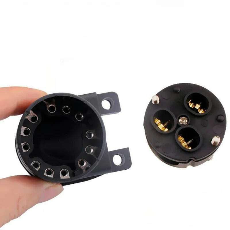 HiFi Audio Amplifier Power Cord Furutech L-Type AU US Plug Rhodium / Gold Plated 90° Adjustable C13 IEC Connector