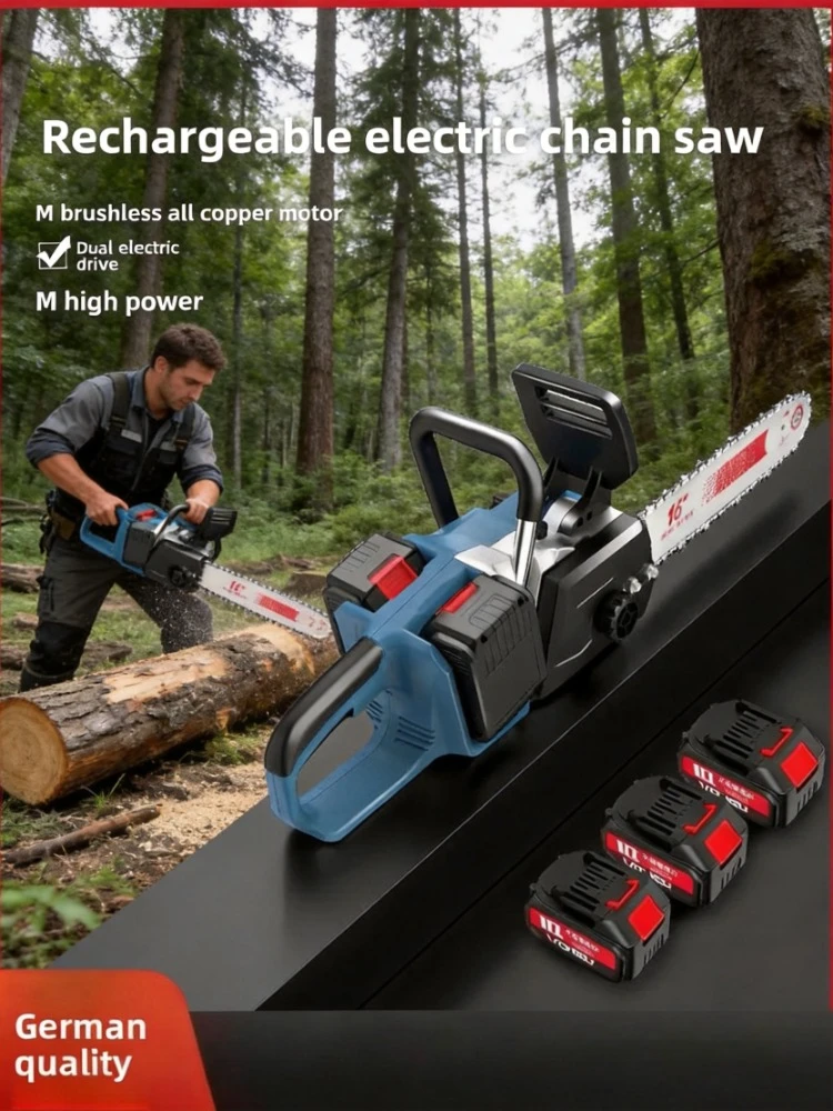 Handheld Lithium Rechargeable Electric Chainsaw Mini Portable Saw For Firewood Logging Outdoor Use