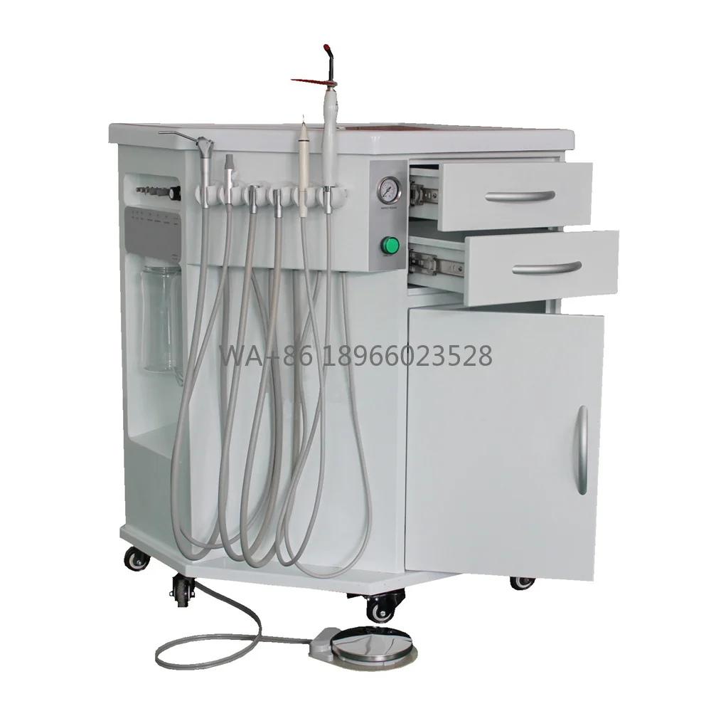 

Dental Equipment Portable Delivery Complete Mobile Dental Chair Unit with Air Compressor