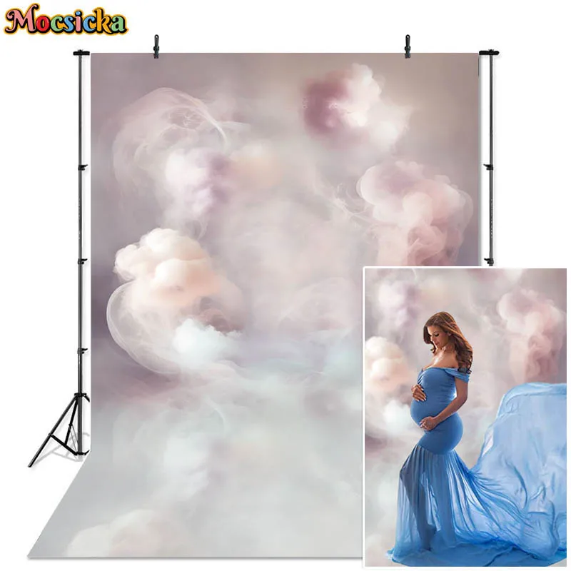 Pastel Smoke Maternity Backdrop Photography Props Decoration Banner Fine Art Texture Overlays Background Photo Studio Photoshoot