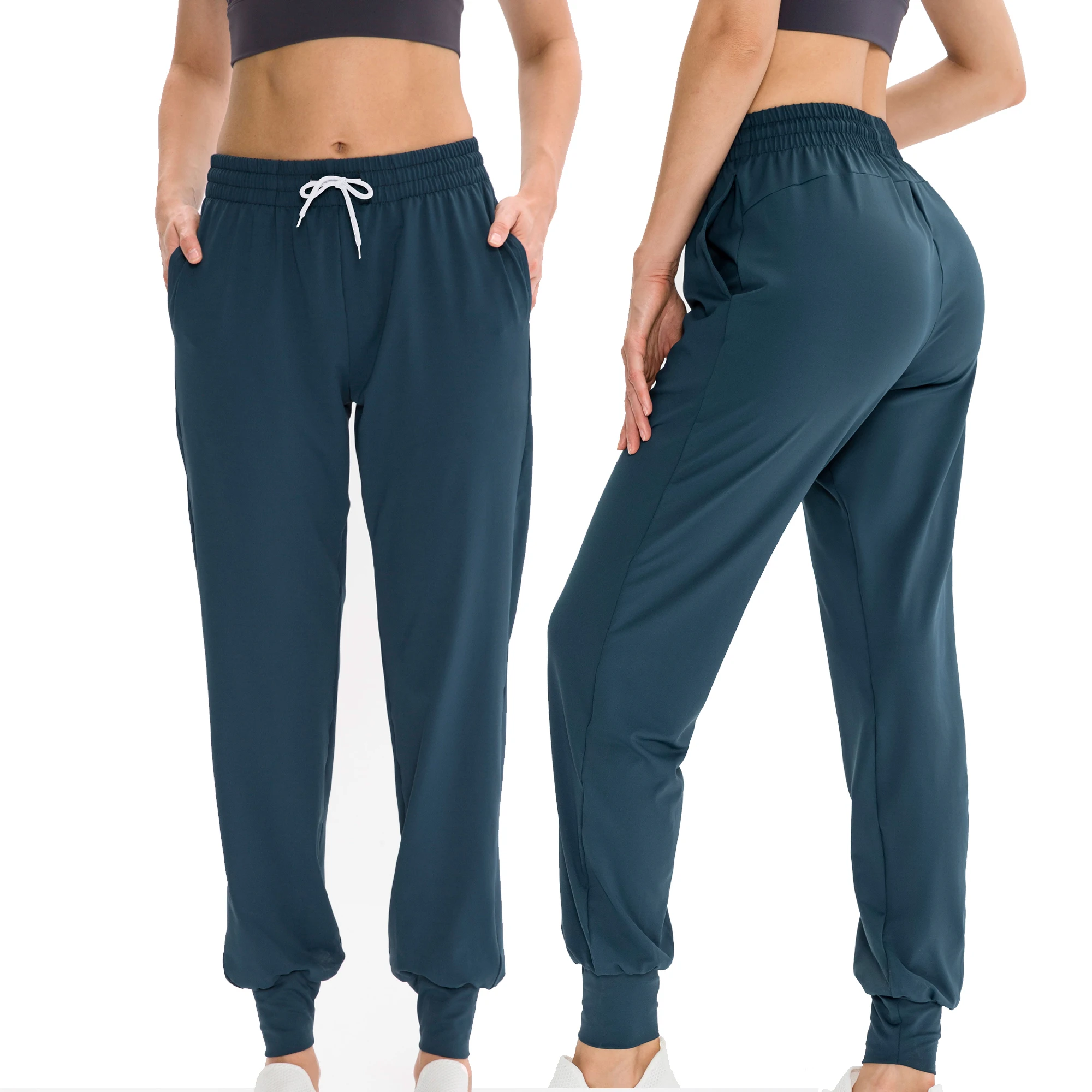 

Women Loose Yoga Pants Running Sports Training Trousers with Pocket Casual Quick Dry Fitness Pants spandex gym wear