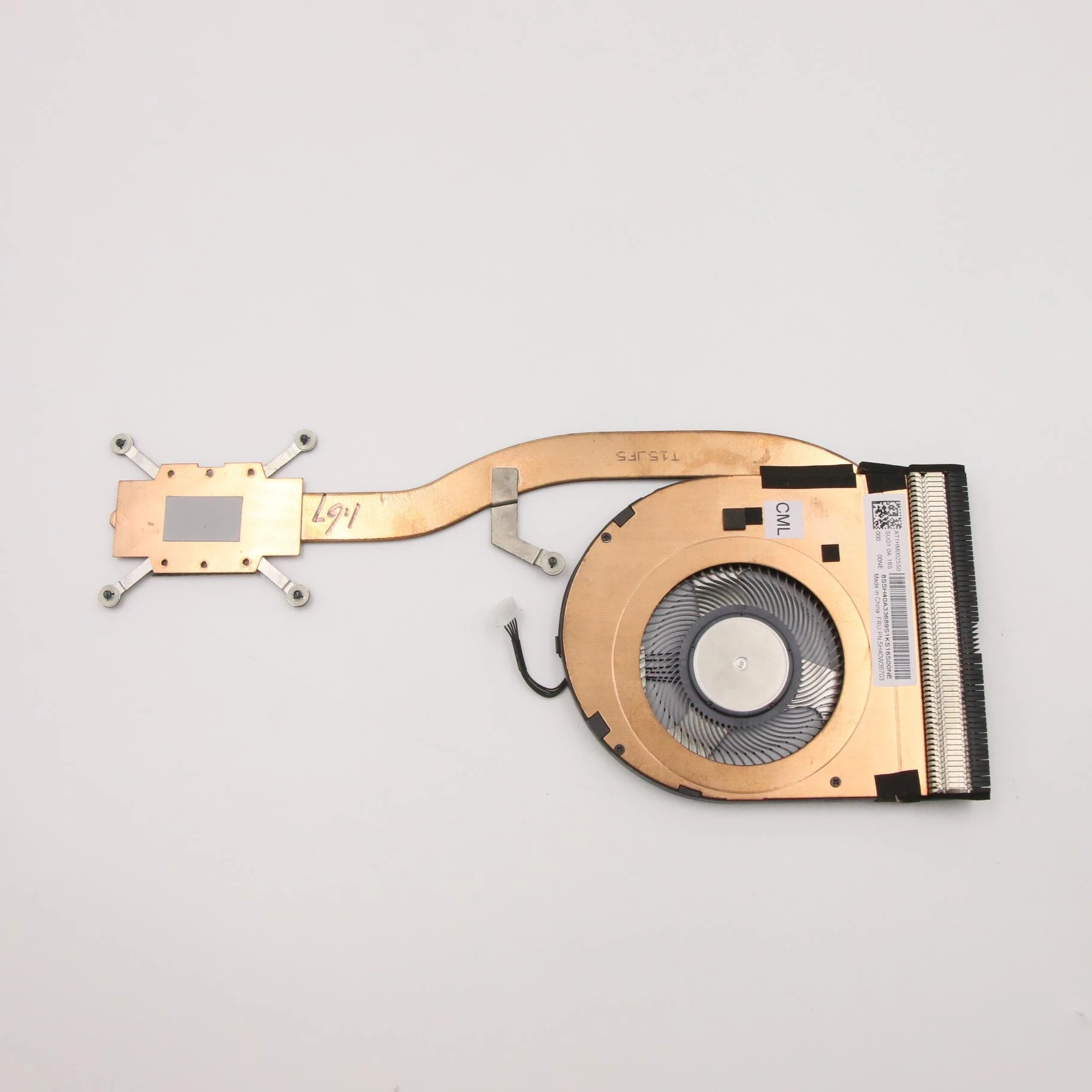 Fotografia 6: Novo original para portátil lenovo thinkpad t490 t14 gen1 cpu ventilador de refrigeração radiador do dissipador de calor um cooler fru p:01yu190 5h40w36701/2/3