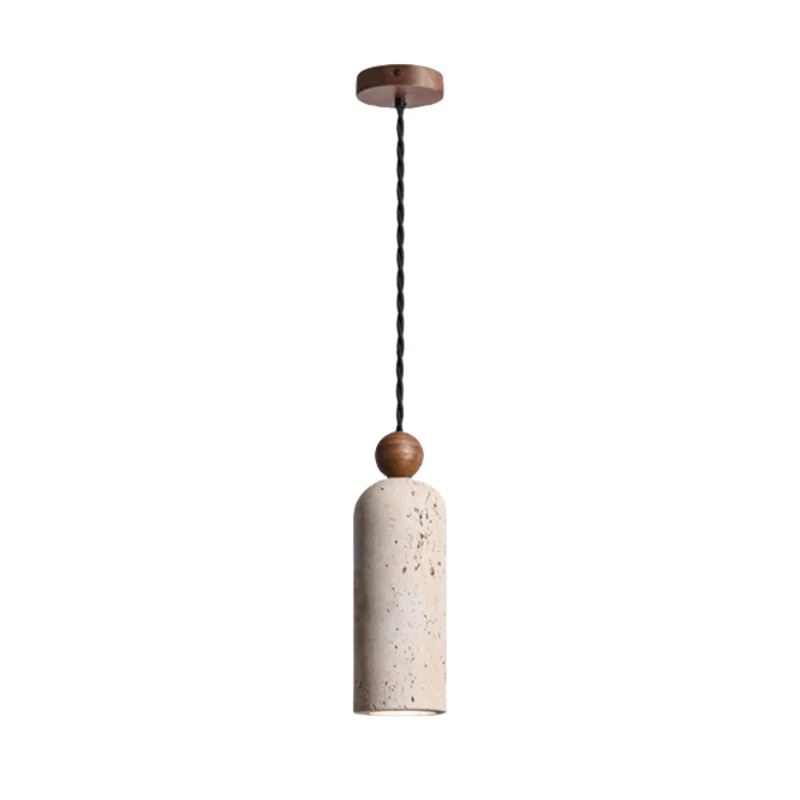 

IWHD Japan Wabi Sabi LED Pendant Lamps Home Decor Bedside Dining Living Room Kitchen Yellow Travertine Hanging Light Lamparas