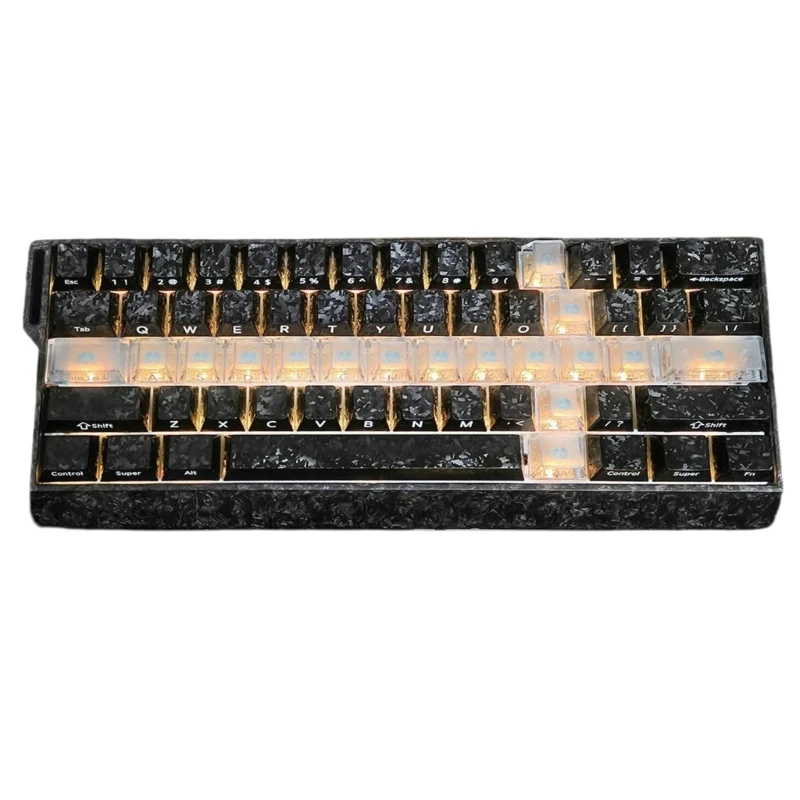 

19Key Keycaps Frosted Finish Enhances Gaming Typing Anti Fade Carbon-Look