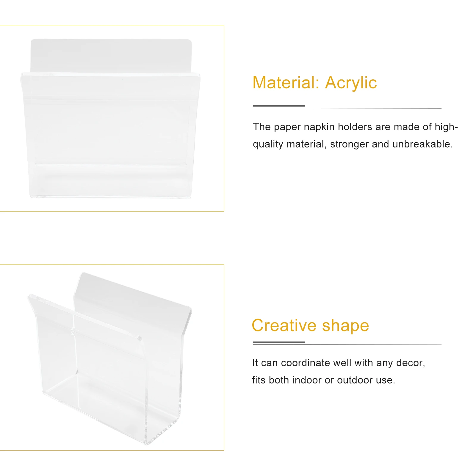 

Acrylic Dispenser Rack Paper Hotel Acrylic Napkin Holders Bar Household Napkin ganizer ganizer Kitchen Decor