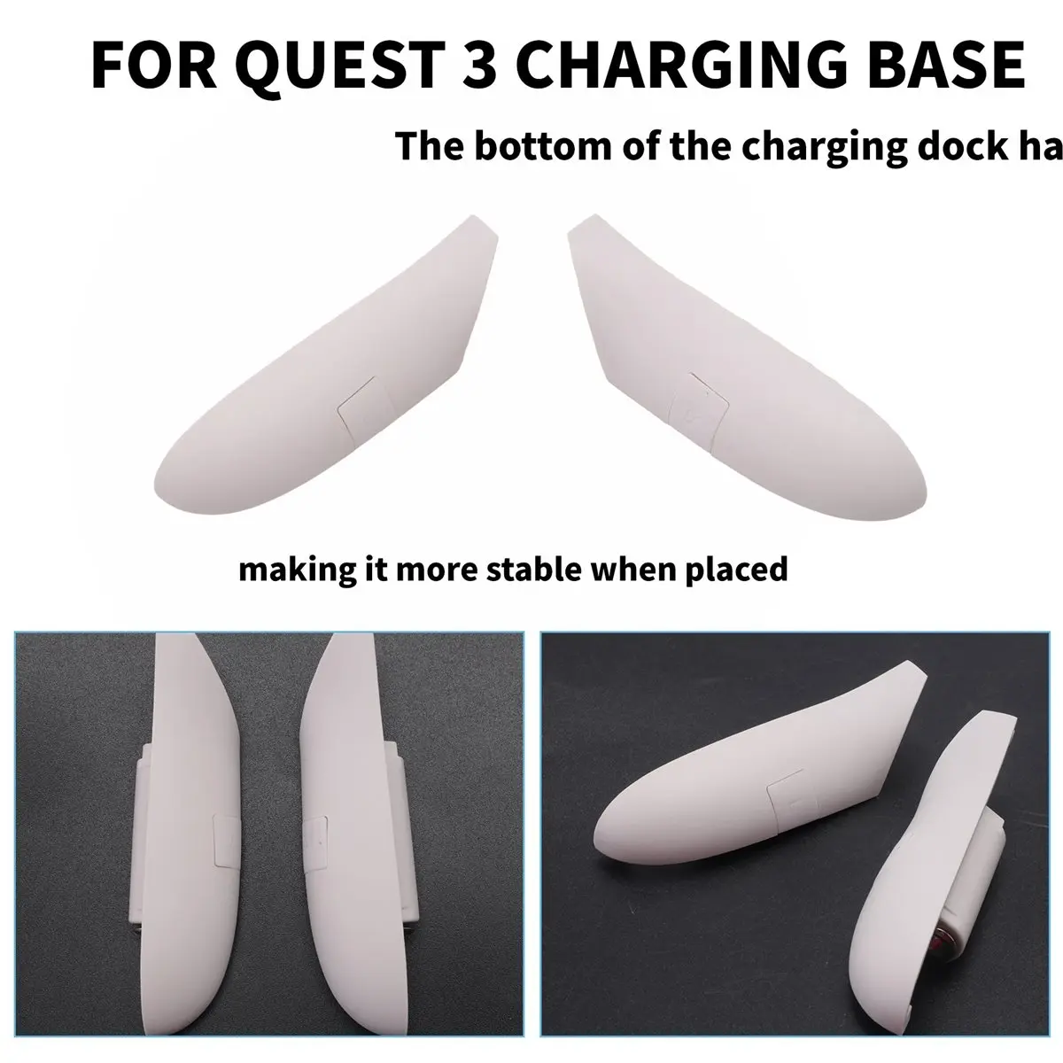 Goodprice For Meta Quest 3 /3s VR Helmet Charging Base Handle Contact Seat Charging with LED Light Bar Charging Base