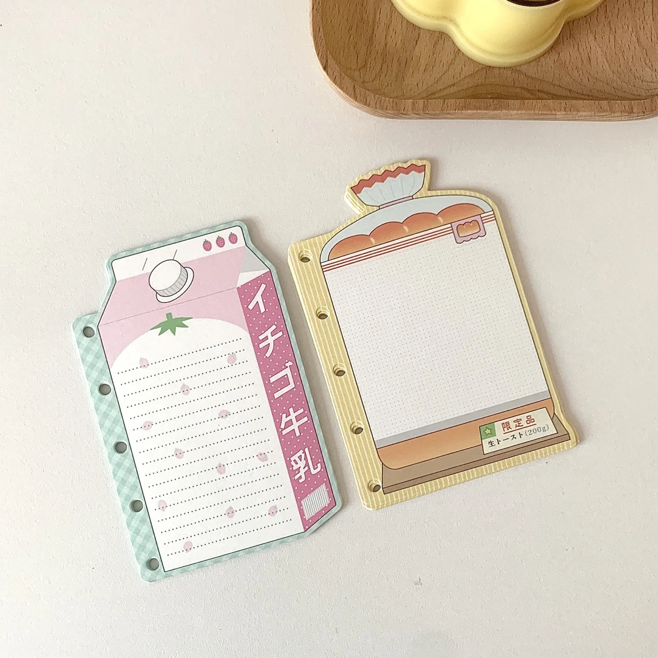 Isi Ulang Binder A7 M5 Tema Cokelat Pink, Memo Pad Bentuk Kustom, Lembar Catatan Gaya Korea Salt Punch Kawaii