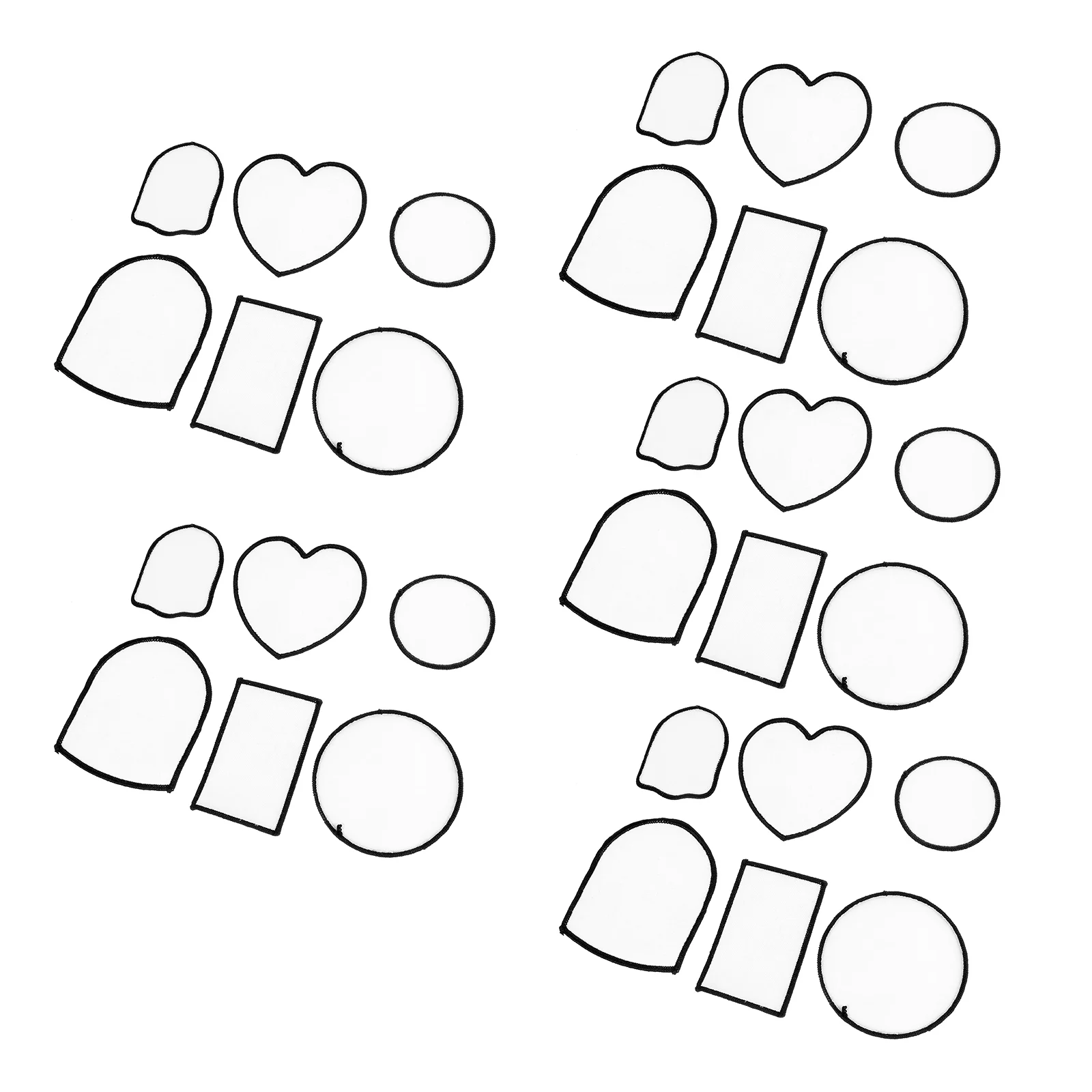 

30pcs Blank DIY Patches Sublimation White Polyester Heat Transfer Fabric Iron On Sewing Accessories Durable Clothing