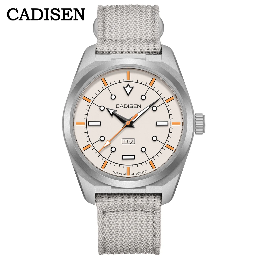 CADISEN TI-7 2026 NEU Autodyne Titanstahl Automatische Mechanische Canvas-Armbanduhr MIYOTA 8215 Leuchtende Wasserdichte Herrenuhren