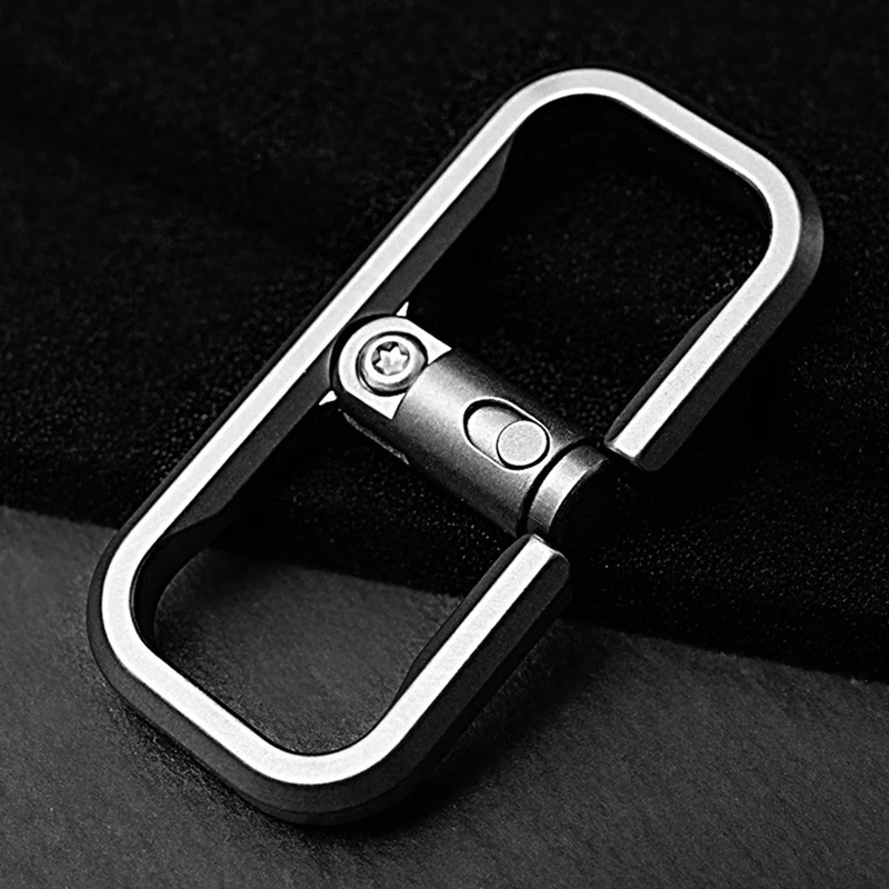 Push Lock Keychain pour homme, pendentif en cuir de vachette, gadget EDC, adapté au père, petits cadeaux de voiture