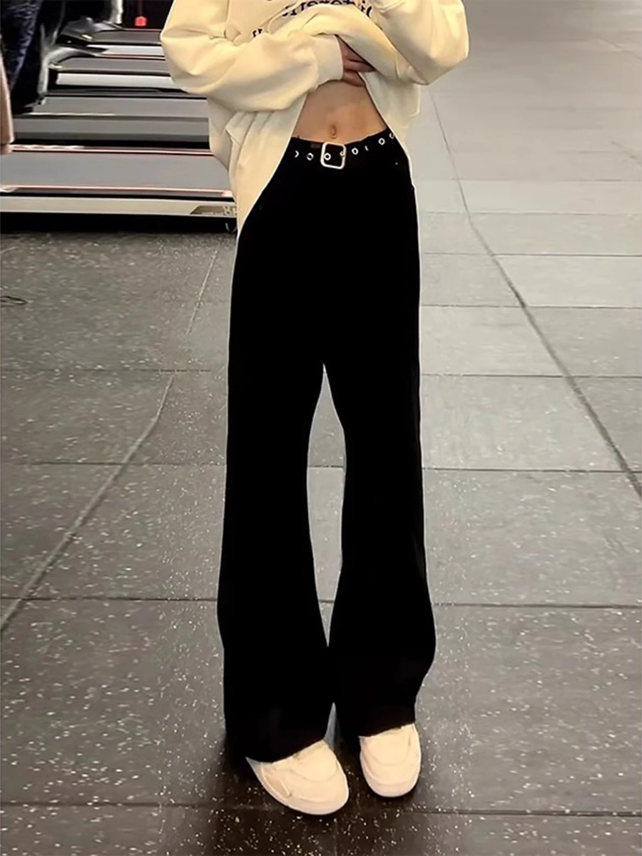 

Bla Bell Bot Jeans Men's High Waist Long Straight Knife Elastic Trousers American High Street Sle Autumn Faion