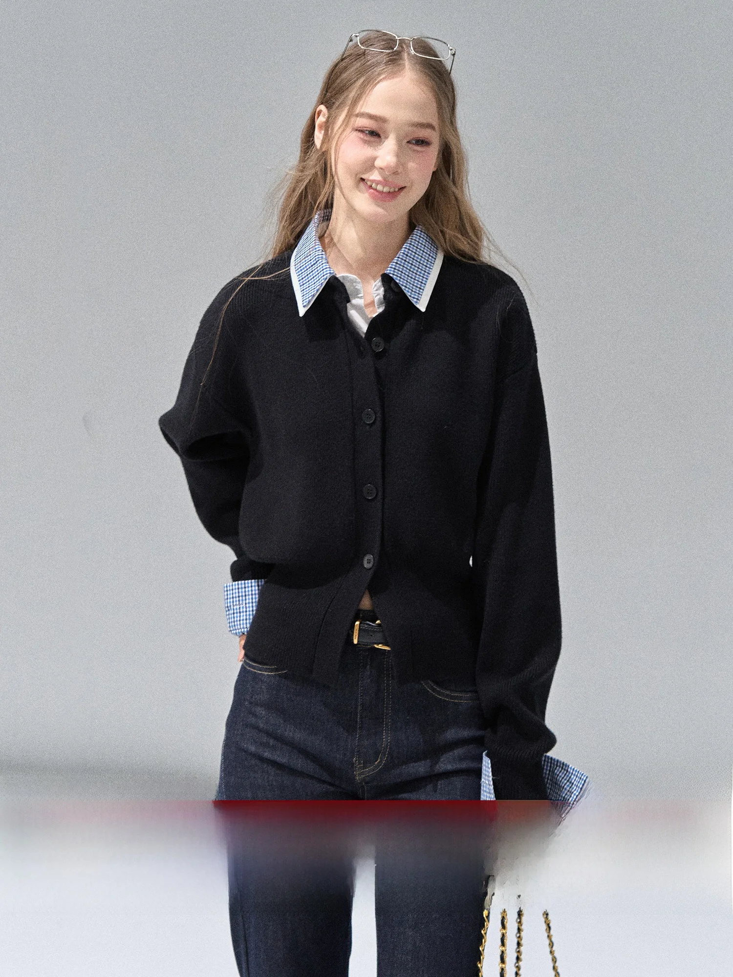 

Женский утепленный свитер RECOIN RC с завязками на талии, вязаный топ свободного кроя с длинными рукавами, осень-зима