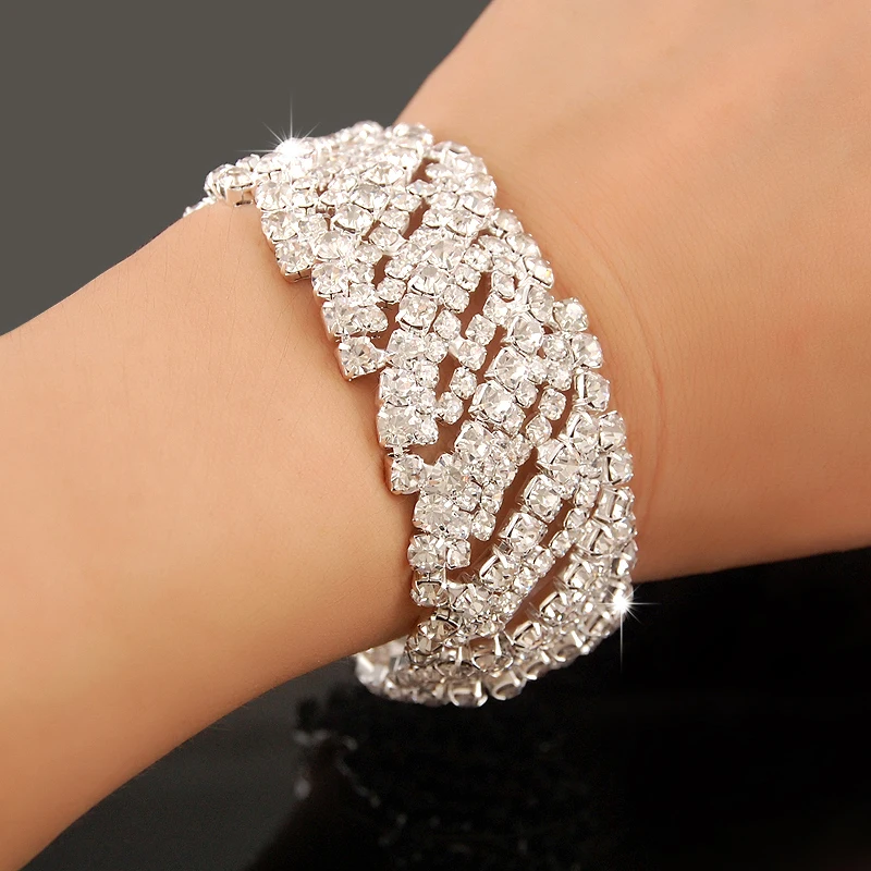 Andara Fashion Charm Bracelets 925 Silver AAAAA Zircon Crystal Women Bracelet Wedding Engagement Luxury Jewelry Lingering H019