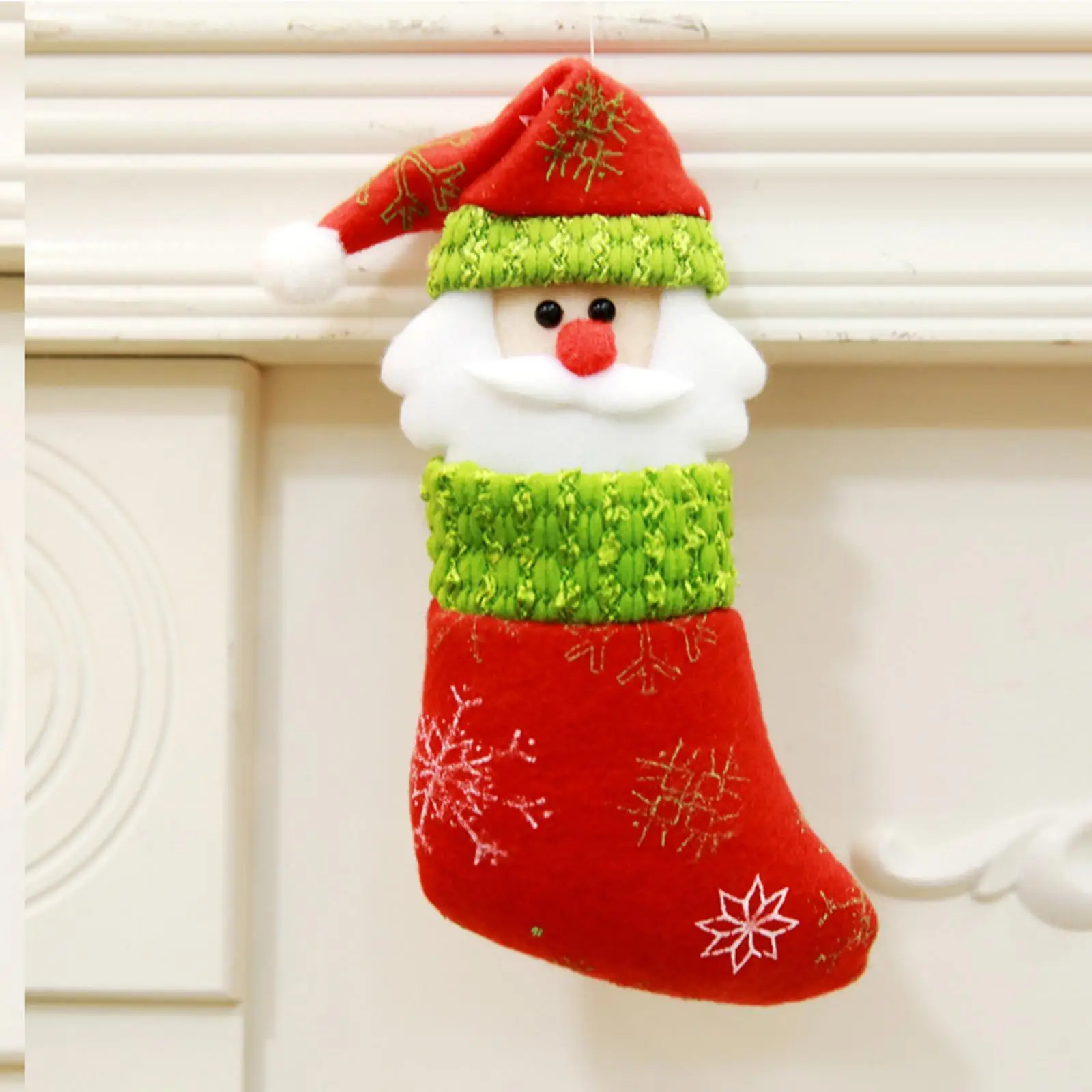 Santa Claus Christmas Stockings Cute Xmas Stockings for Family Gift Wrapping