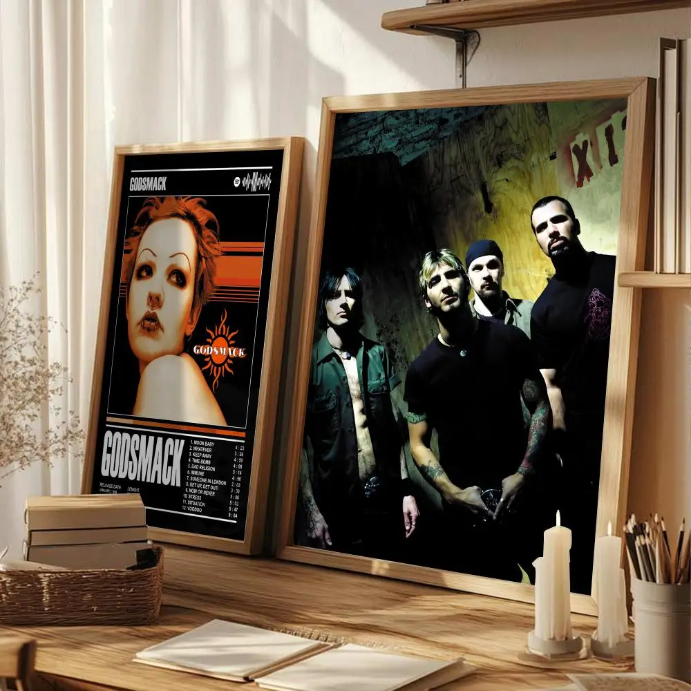 الكلاسيكية الفرقة G_Godsmack ألبوم HD الكتان قماش المشارك جدار الفن يطبع لغرفة المعيشة غرفة نوم مكتب هدية تزيين المنزل