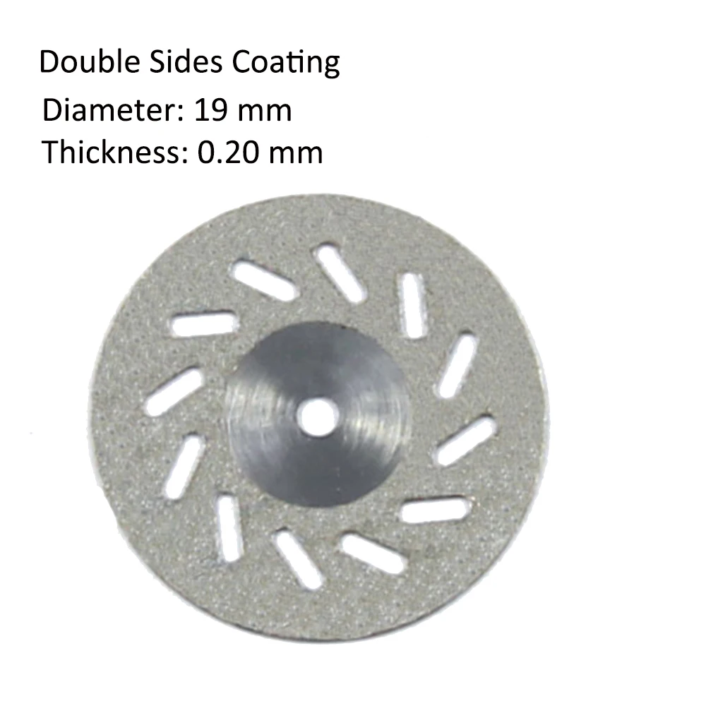 

5PCS Em19D20 Oblique Slotted Disc Vented Disc Technician Diamond Disc Diamond Cutting WheeL Dentist Cutting Disc Dental Lab Tool