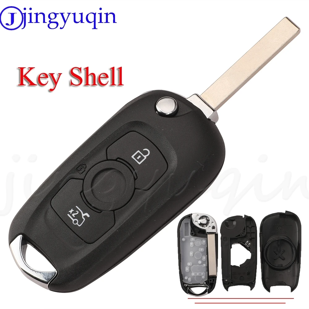 

jingyuqin 3Buttons Flip Folding Remote Car Key Shell Case Fob For Opel Astra K Buick Verano Regal Excelle GT Excelle XT LaCROSSE