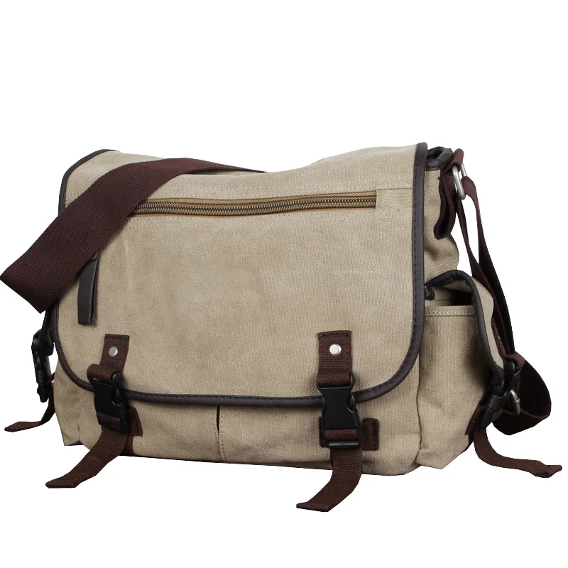 New Canvas Crossbody Bags for Men Large Capacity Multi-function Travel Bag Hand Bags Leisure Single Shoulder Messenger Bag Men