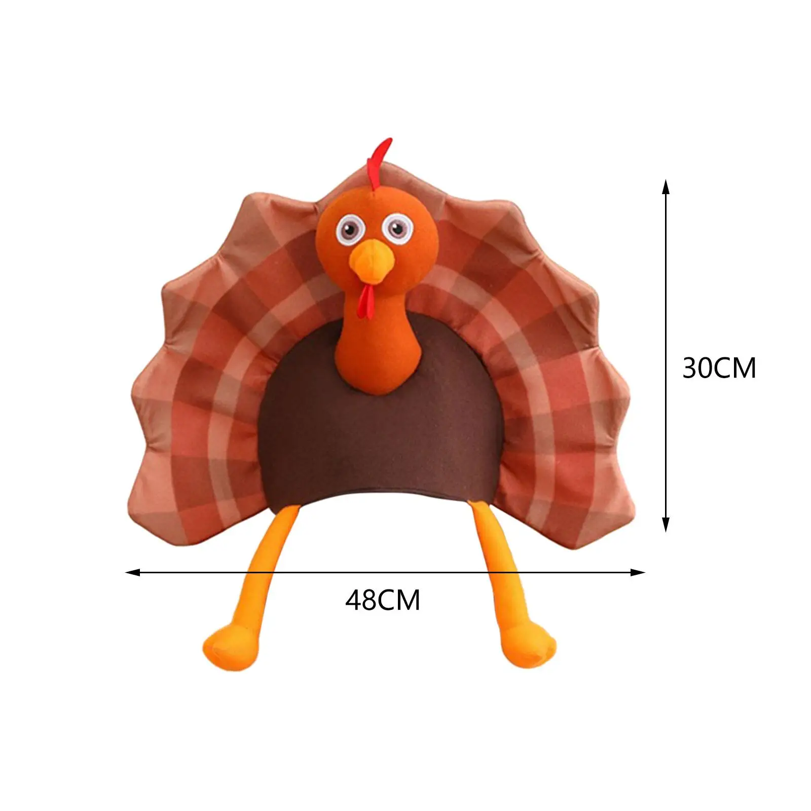 Funny Turkey Hat Cap Headwear for Stage Performance Night Event Thanksgiving