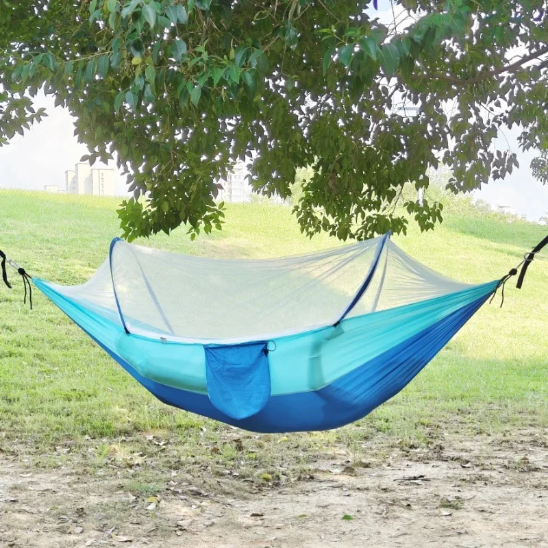 Full Enclosed Encrypted Mosquito Net Hammock Children Adults Universal Swing Rocking Bed Picnic Lunch Break Breathable Mesh Beds